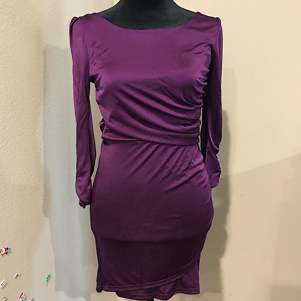 Purple fitted dress